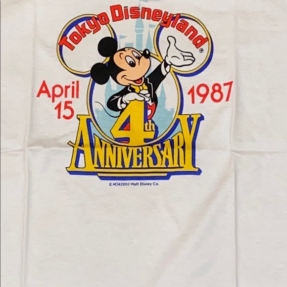 VTG Dead stock 1987 Tokyo Disneyland T-shirt. S - Picture 4 of 13